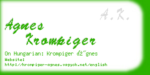 agnes krompiger business card